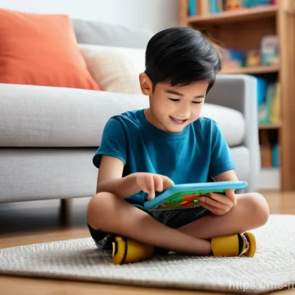 알파세대와 디지털 마케팅의 미래 - **Prompt 1: Young Malaysian Gen Alpha Interacting with Digital Content**
    A bright, colorful, and...