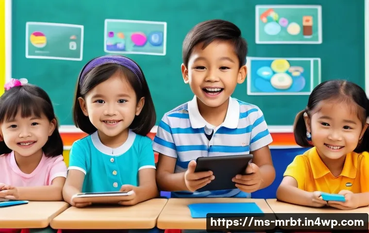 알파세대를 위한 브랜드 아이덴티티 구축 방법 - A vibrant classroom scene featuring diverse Malaysian children aged 5 to 8, all wearing colorful cas...